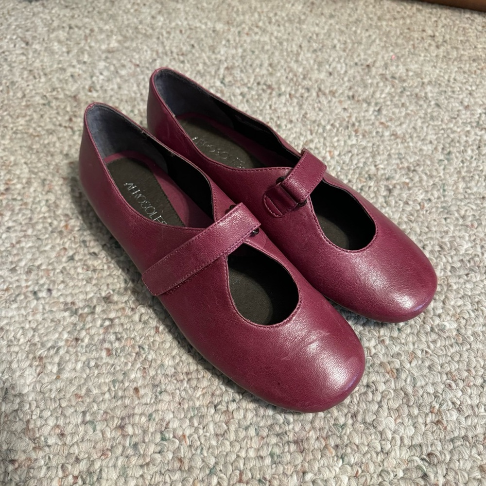 Aerosoles Women's Burgundy Mary Jane Flats